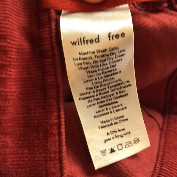Wilfred Free Burnt Orange Corduroy Skirt Sz 6 - Picture 4 of 10